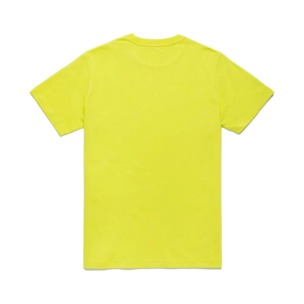 RefrigiWear Geprgd Logo Geel Katoenen T-Shirt Yellow Heren
