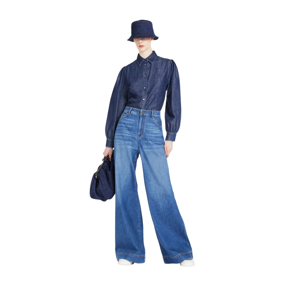 Max Mara Vega Broek Blue Dames