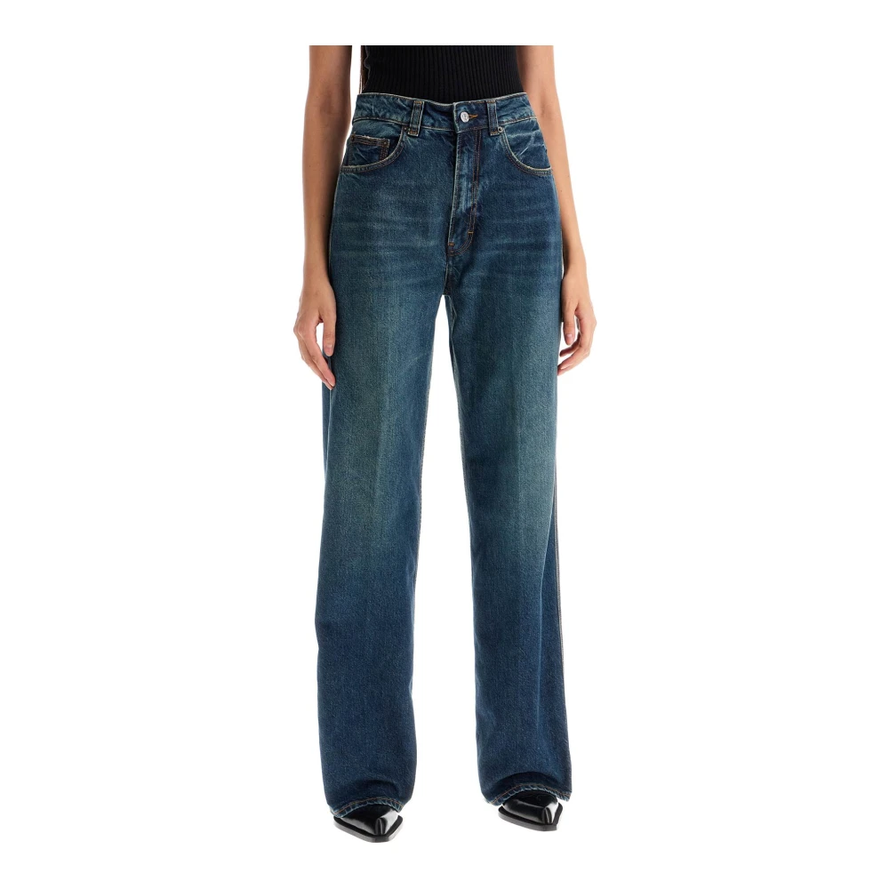 Haikure Winona Straight Leg Jeans Blue Dames
