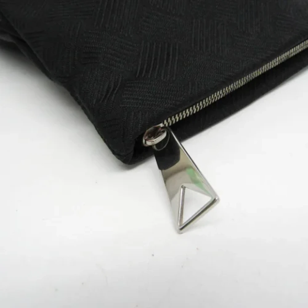 Bottega Veneta Vintage Pre-owned Nylon clutches Black Dames