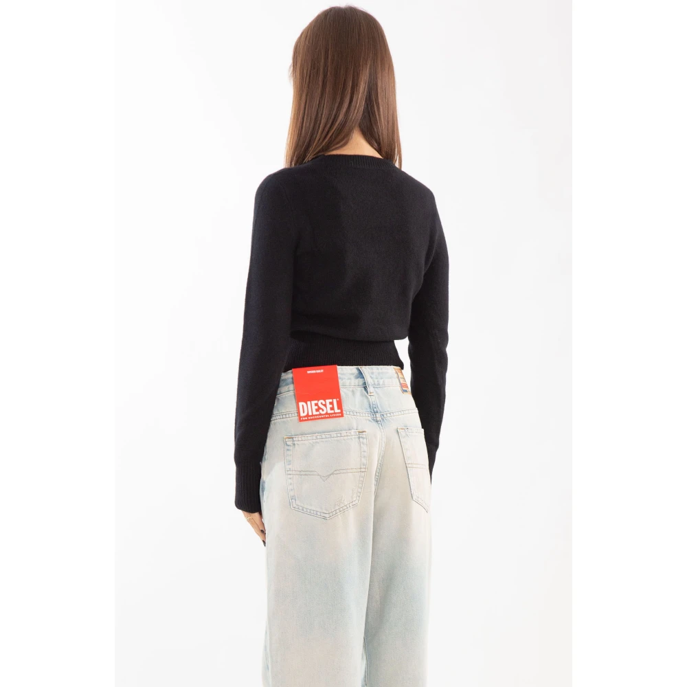 Diesel Ovale Sweater in 9XX Black Dames