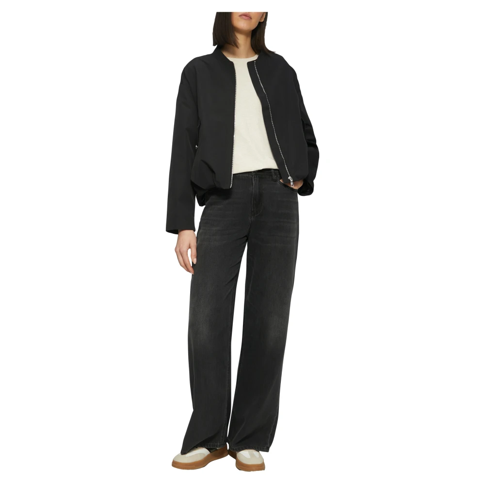 s.Oliver Blouson met relaxte pasvorm en gerimpelde details Black Dames