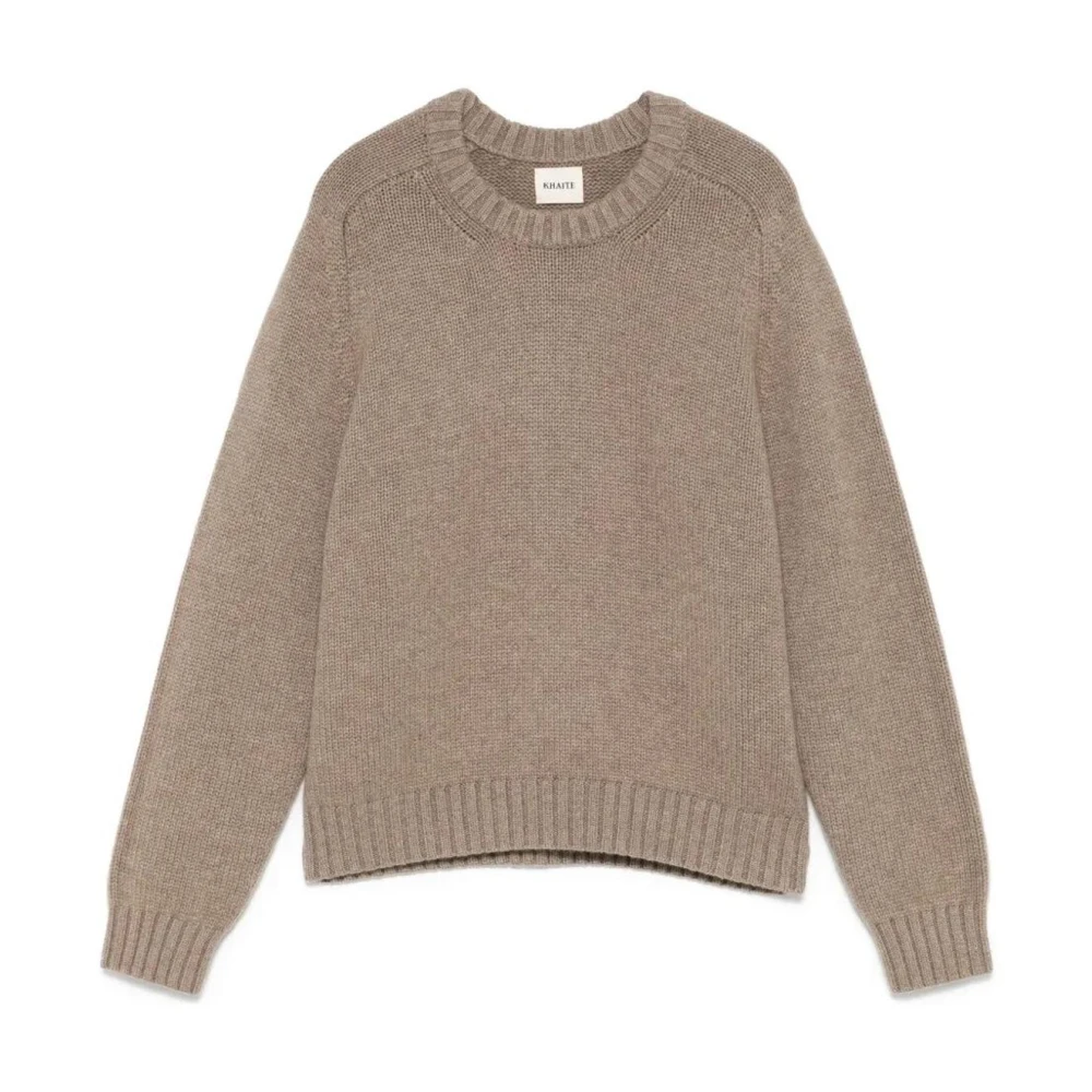 Khaite Beige Crew Neck Stickad Tröja