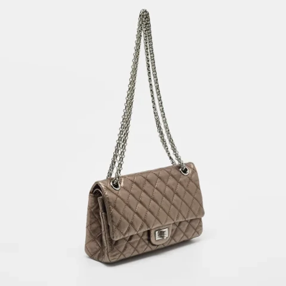 Chanel Vintage Pre-owned Fabric chanel-bags Gray Dames