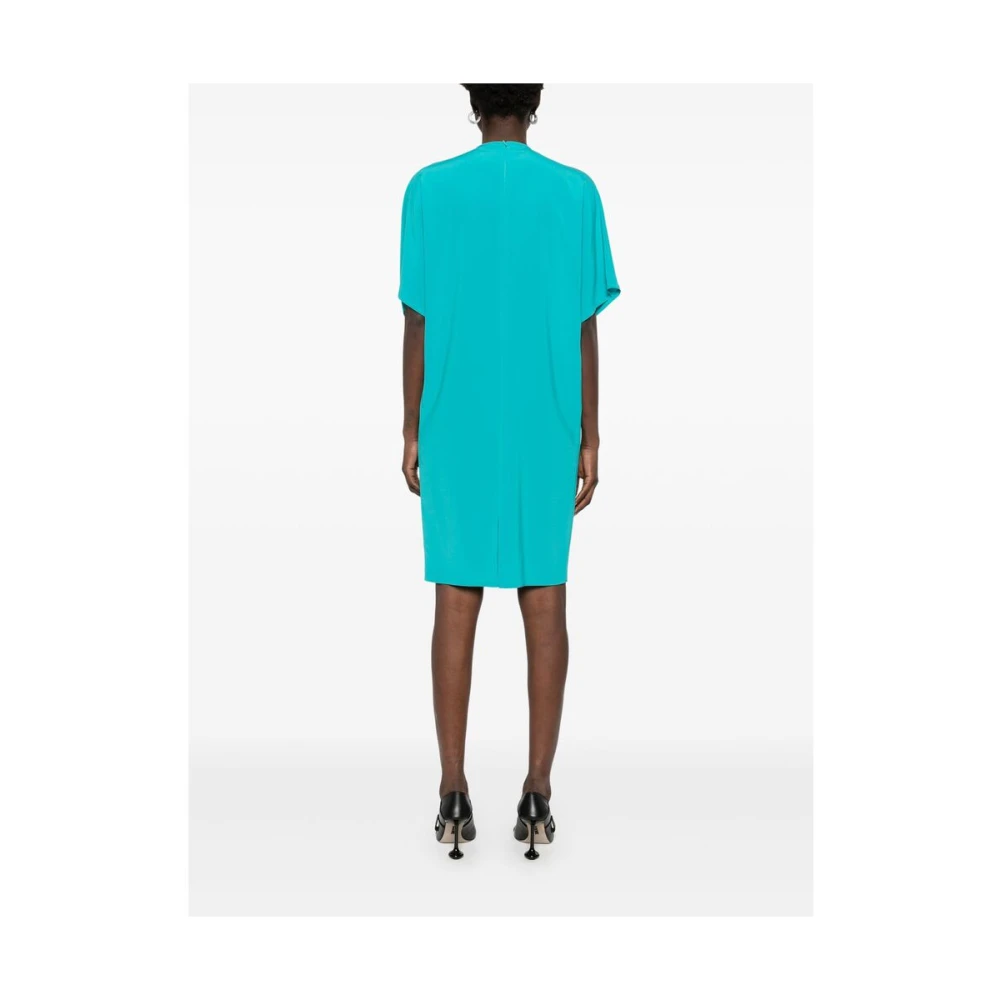 Gianluca Capannolo Zeegroene Batwing Mouw Jurk Green Dames