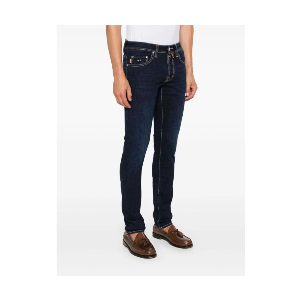 Tramarossa Indigo Blauwe Denim Jeans Slim Fit Blue Heren