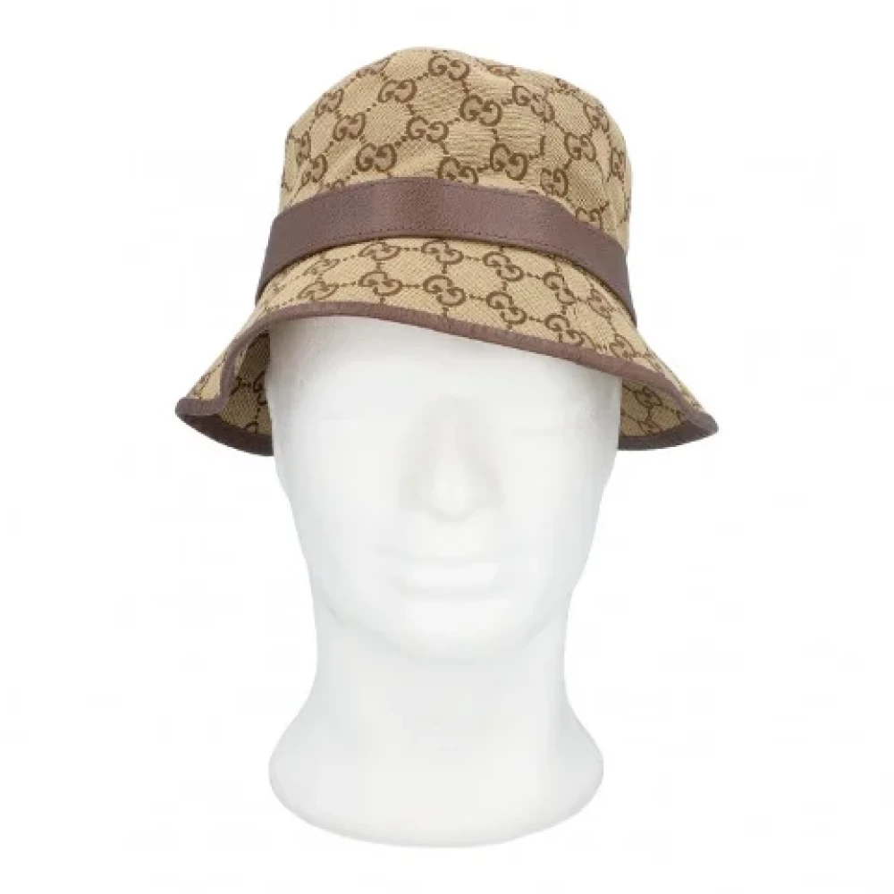 Gucci Vintage Pre-owned Canvas hats Brown Dames