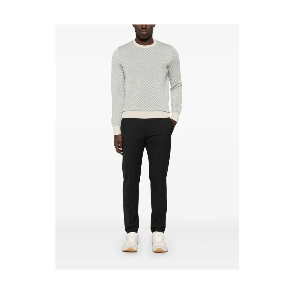 Pt01 Antracietgrijze Slim Fit Broek Gray Heren
