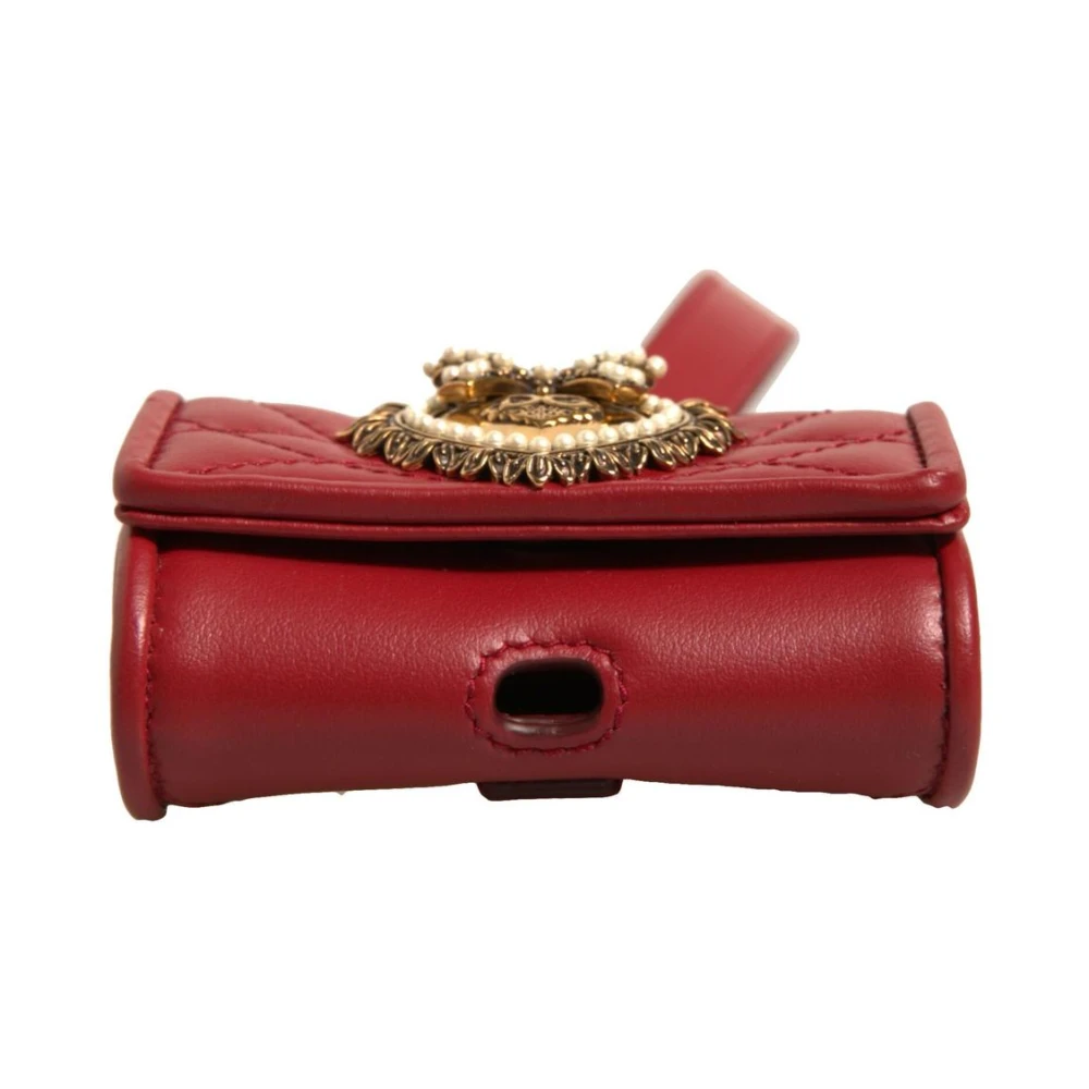 Dolce & Gabbana Rood leren hartvormig AirPod-hoesje Red Dames