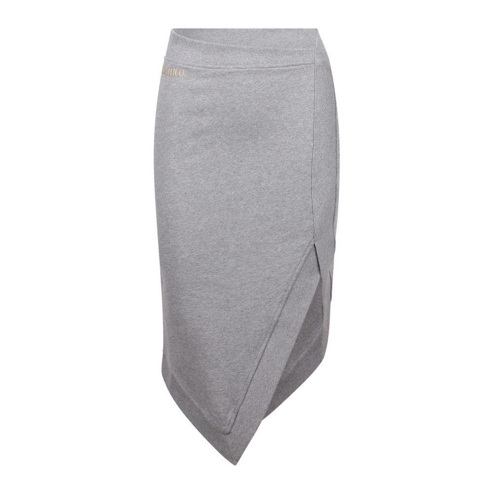 The Attico Mélange Effect Asymmetrische Midi Rok Gray Dames