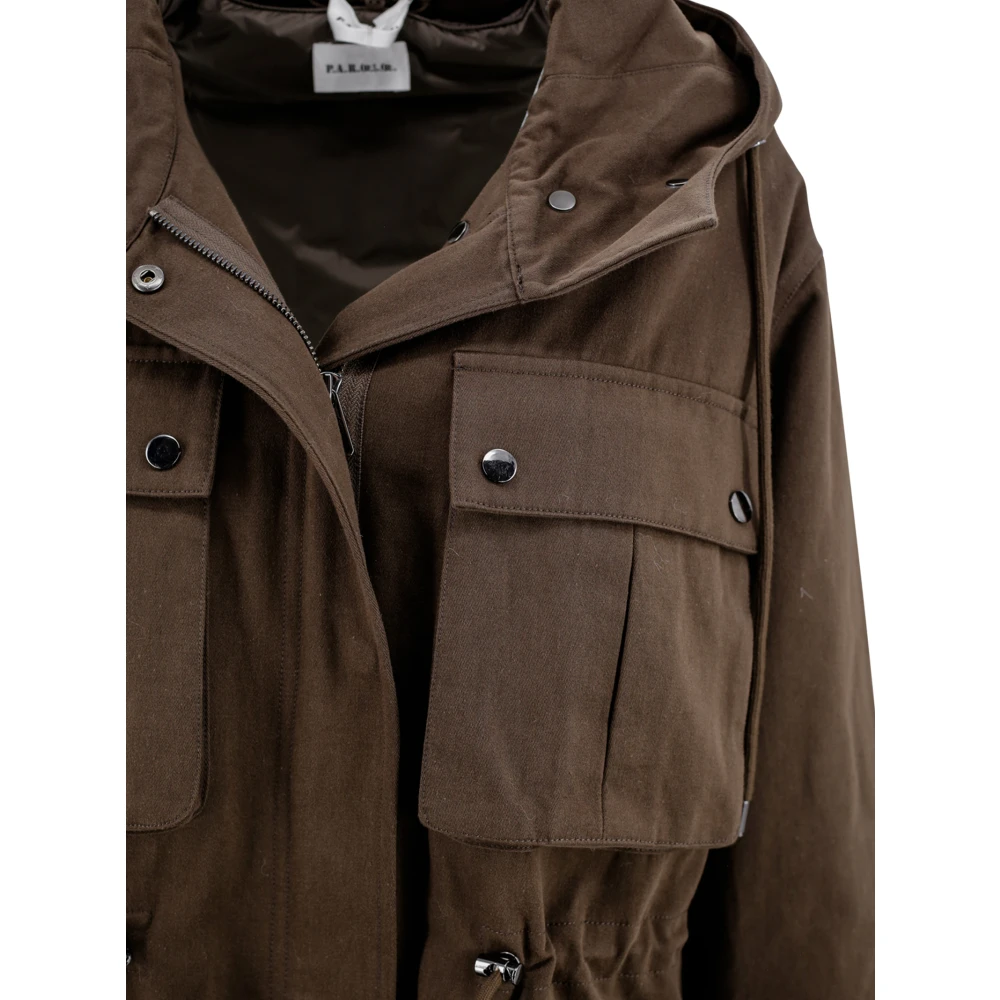 P.a.r.o.s.h. Bruine Jas voor Stijlvolle Look Brown Dames