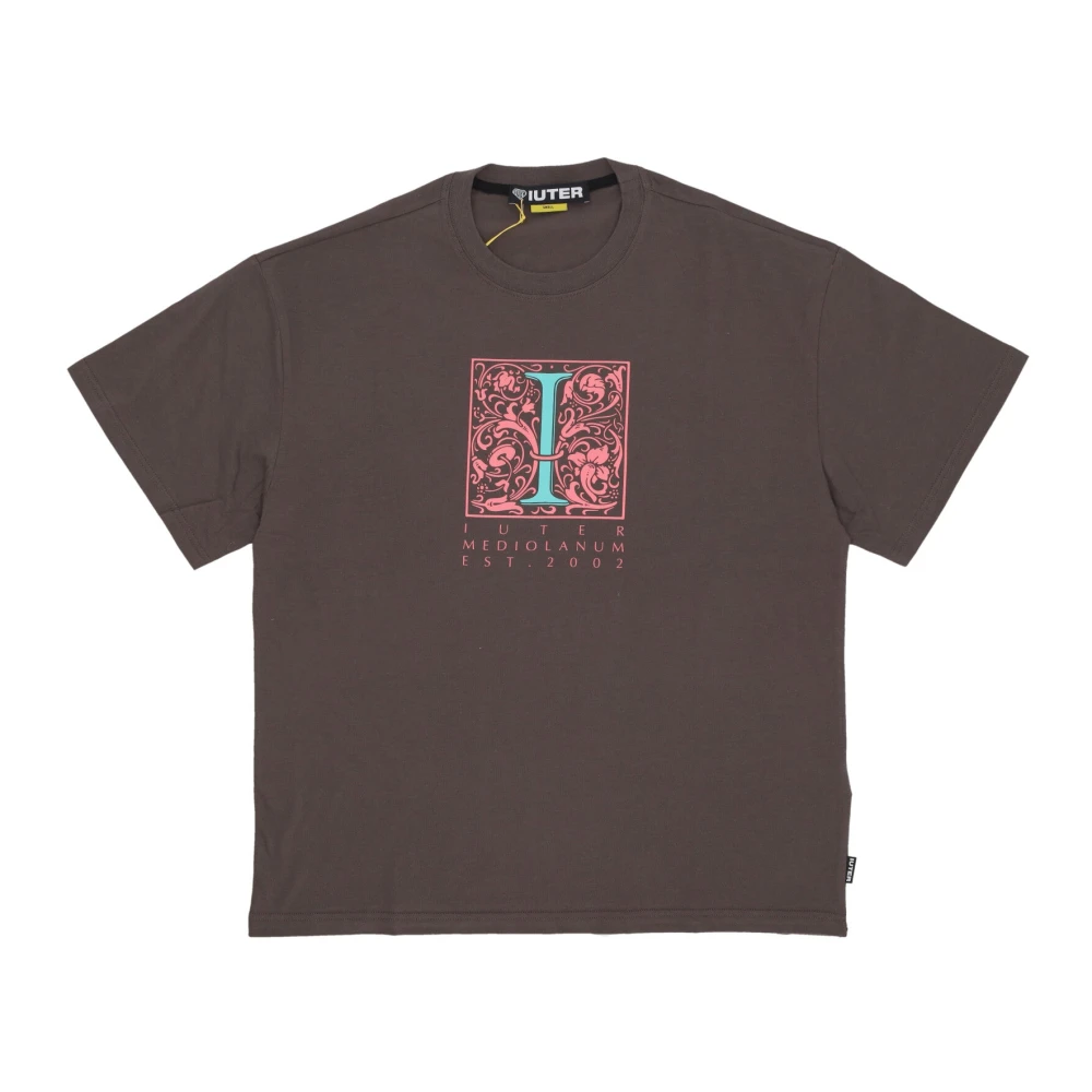 Iuter Milan Tee Bruin Ronde Hals Korte Mouw Regular Fit Brown Heren