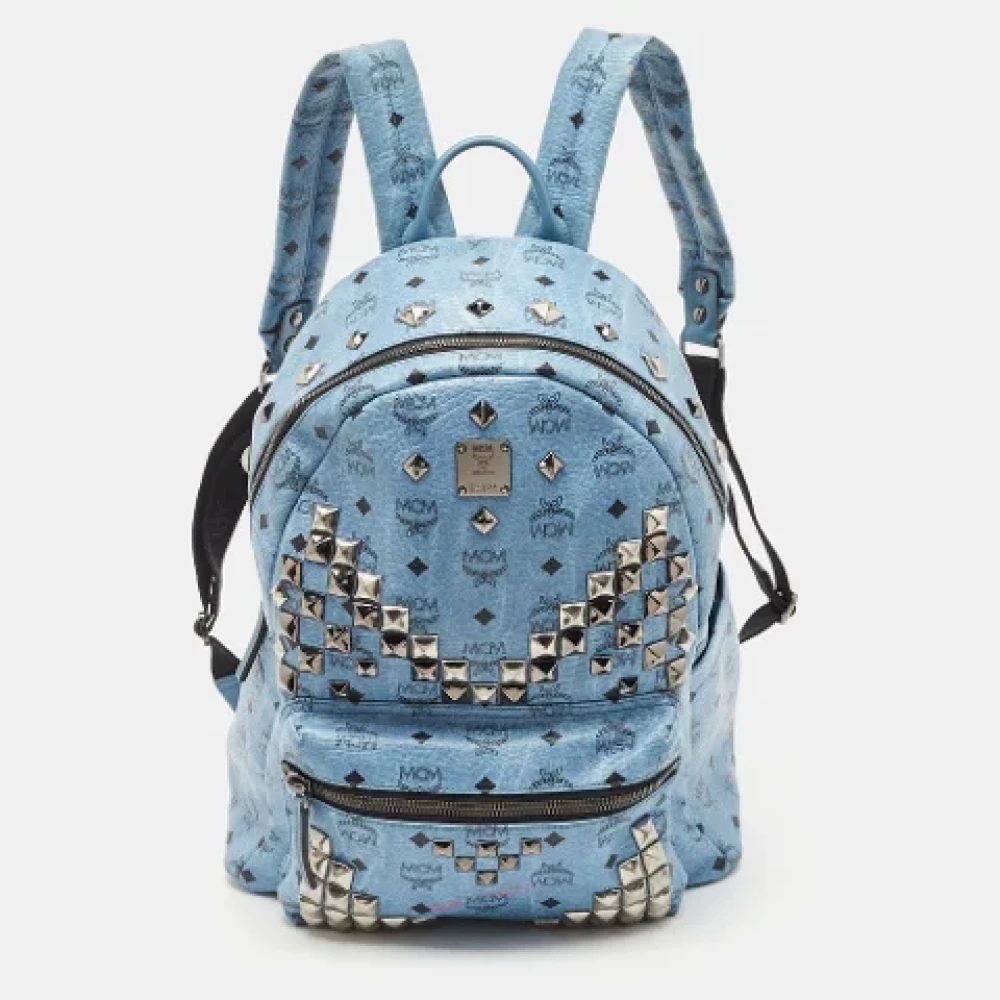 MCM Pre-owned Coated canvas backpacks Blue Dames