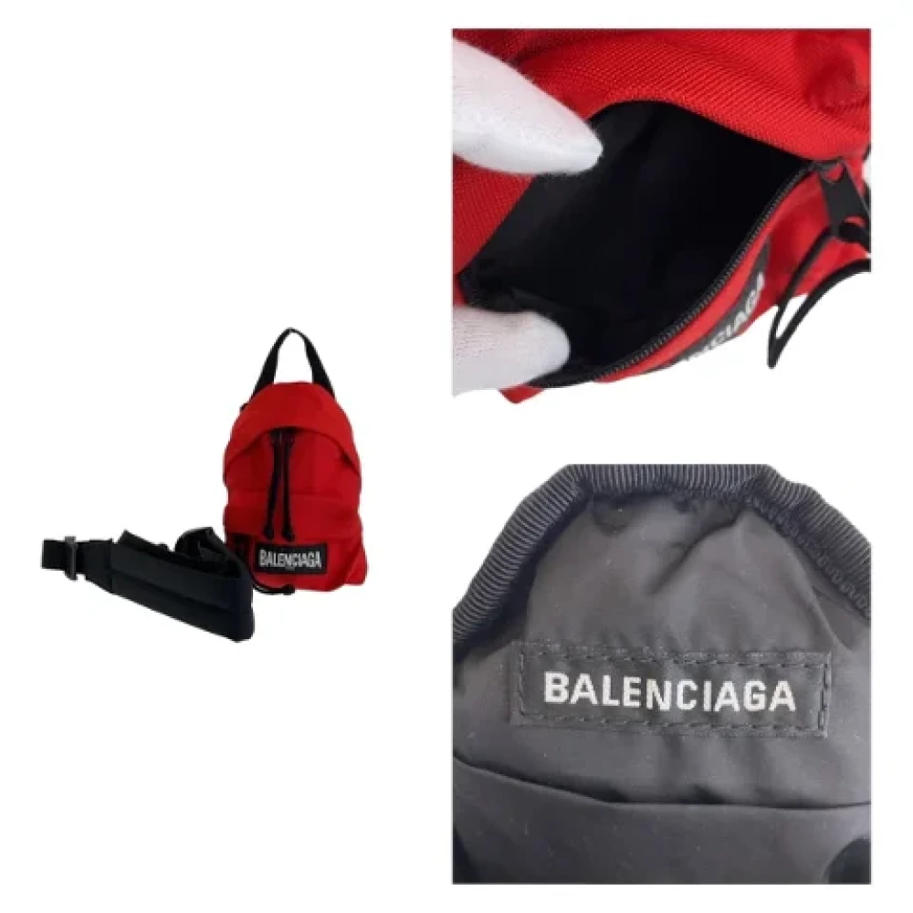 Balenciaga Vintage Pre-owned Canvas crossbody-bags Red Heren