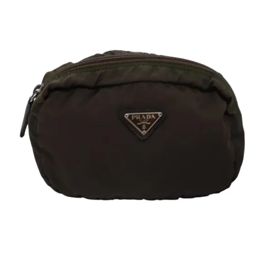 Prada Vintage Pre-owned Fabric clutches Green Dames