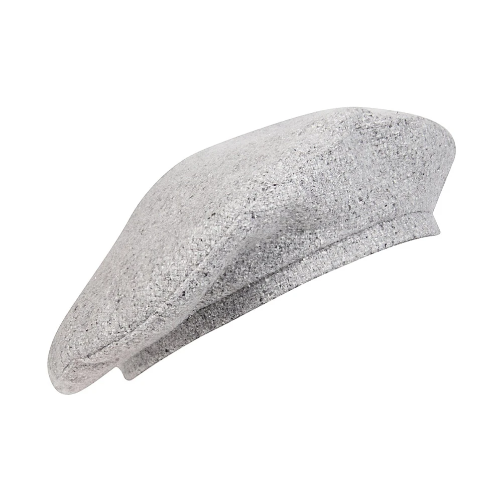 Eleventy Grå Kashmir Silke Knappad Basker Hatt