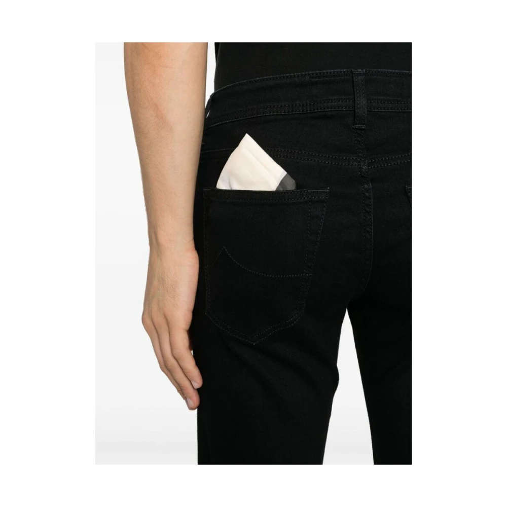Jacob Cohën Zwarte Denim Slim Fit Jeans Black Heren