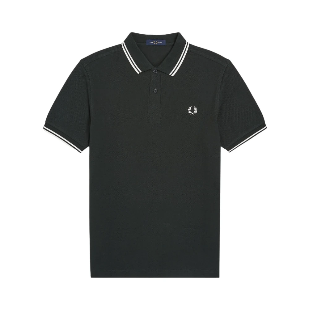 Fred Perry Groen Poloshirt met Dubbele Streep Green Heren