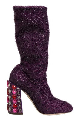 Crystal Lurex Fantasy High Boots
