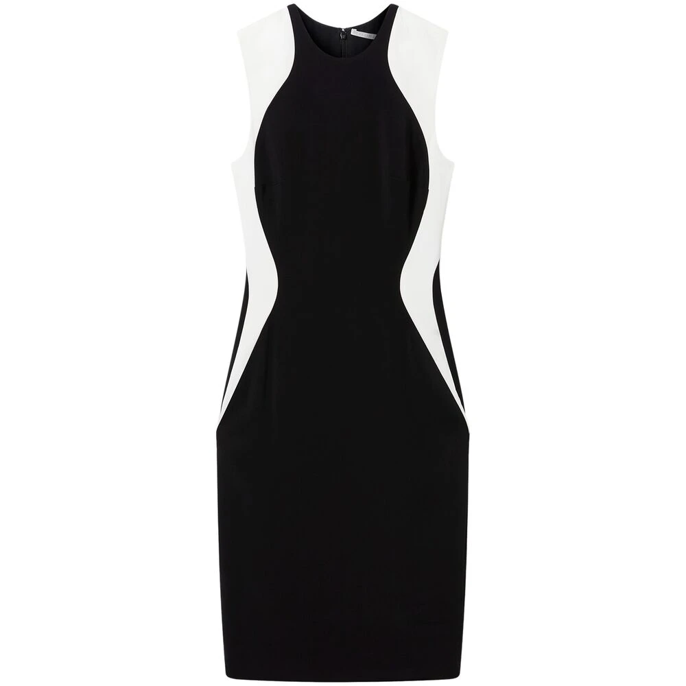 Stella Mccartney Zwart Wit Bodycon Jurk Black Dames