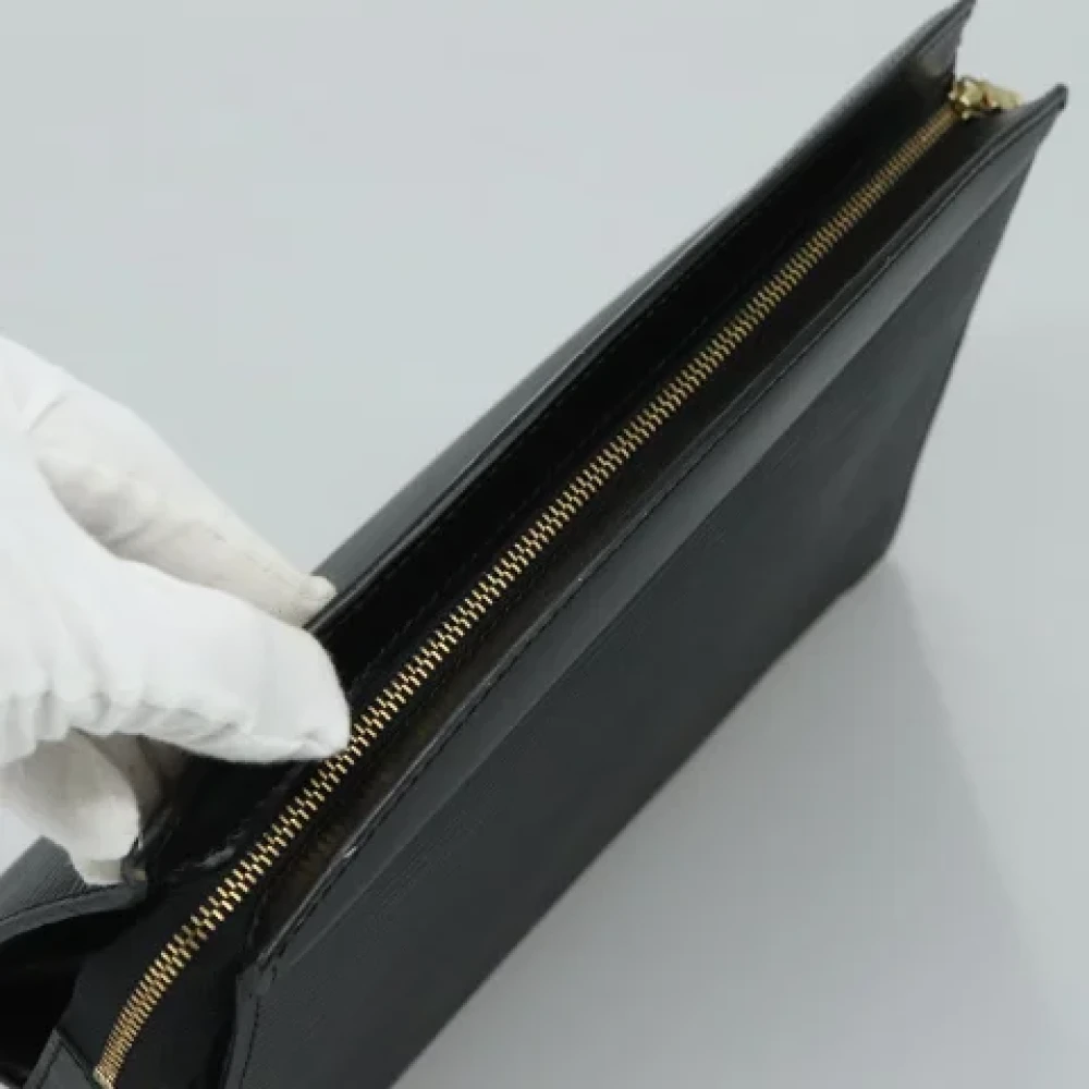Louis Vuitton Vintage Pre-owned Leather pouches Black Dames