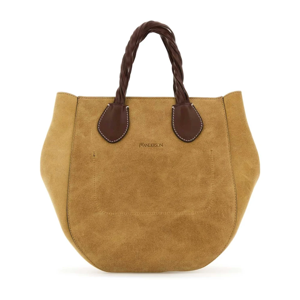 JW Anderson Beige Suede Punch Handtas Beige Dames