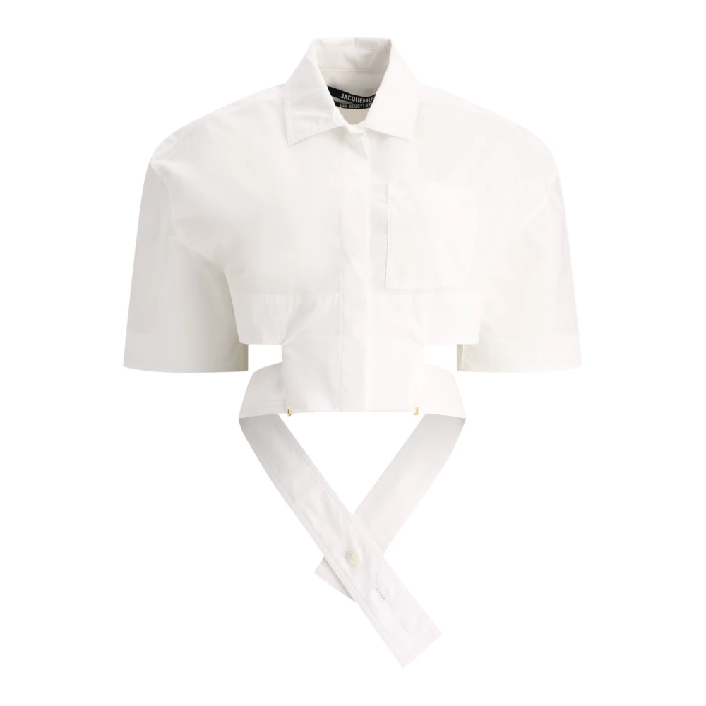 Jacquemus Korte Bari Shirt White Dames