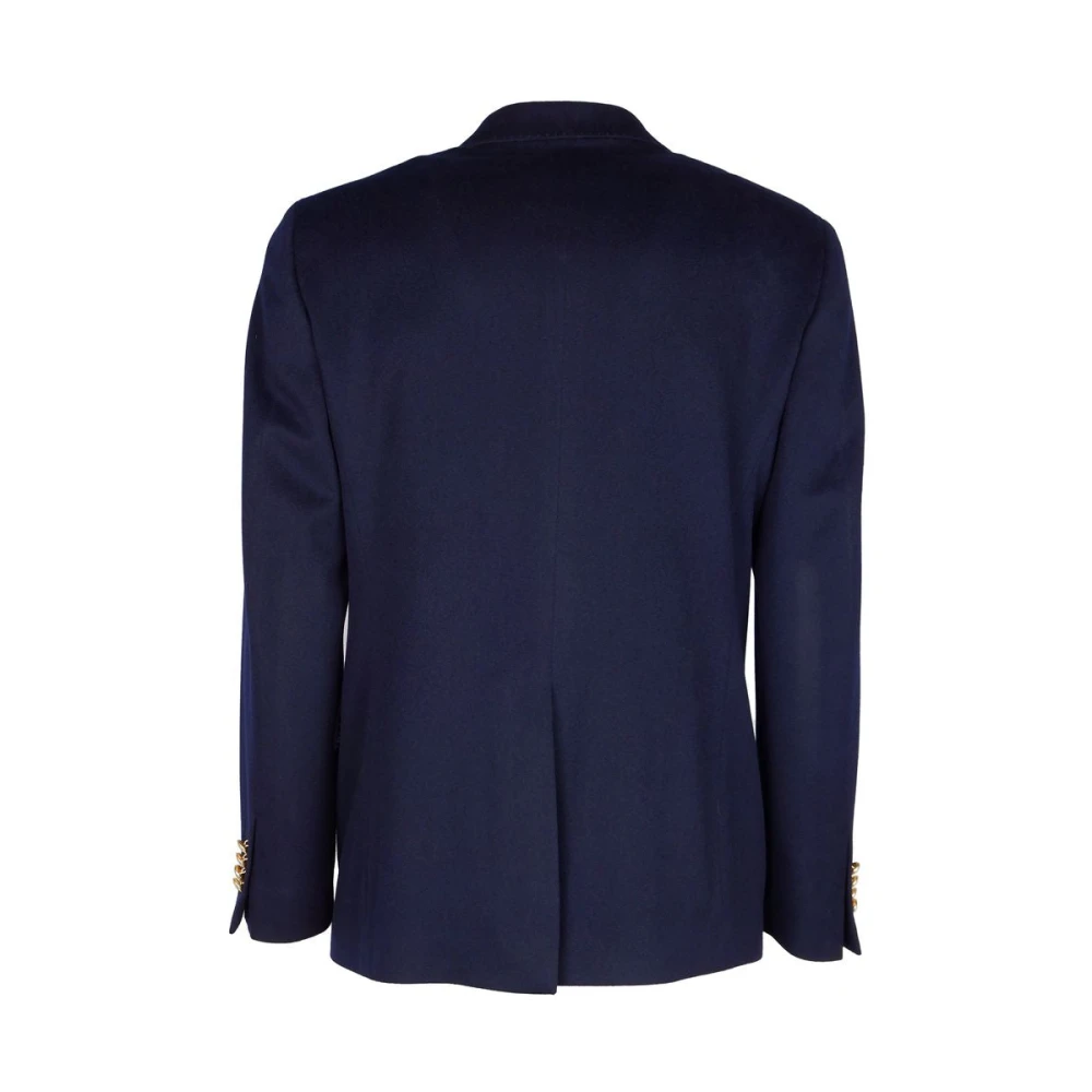 Made in Italia Blauwe Wollen Blazer Dubbel-Breasted Heren Blue Heren