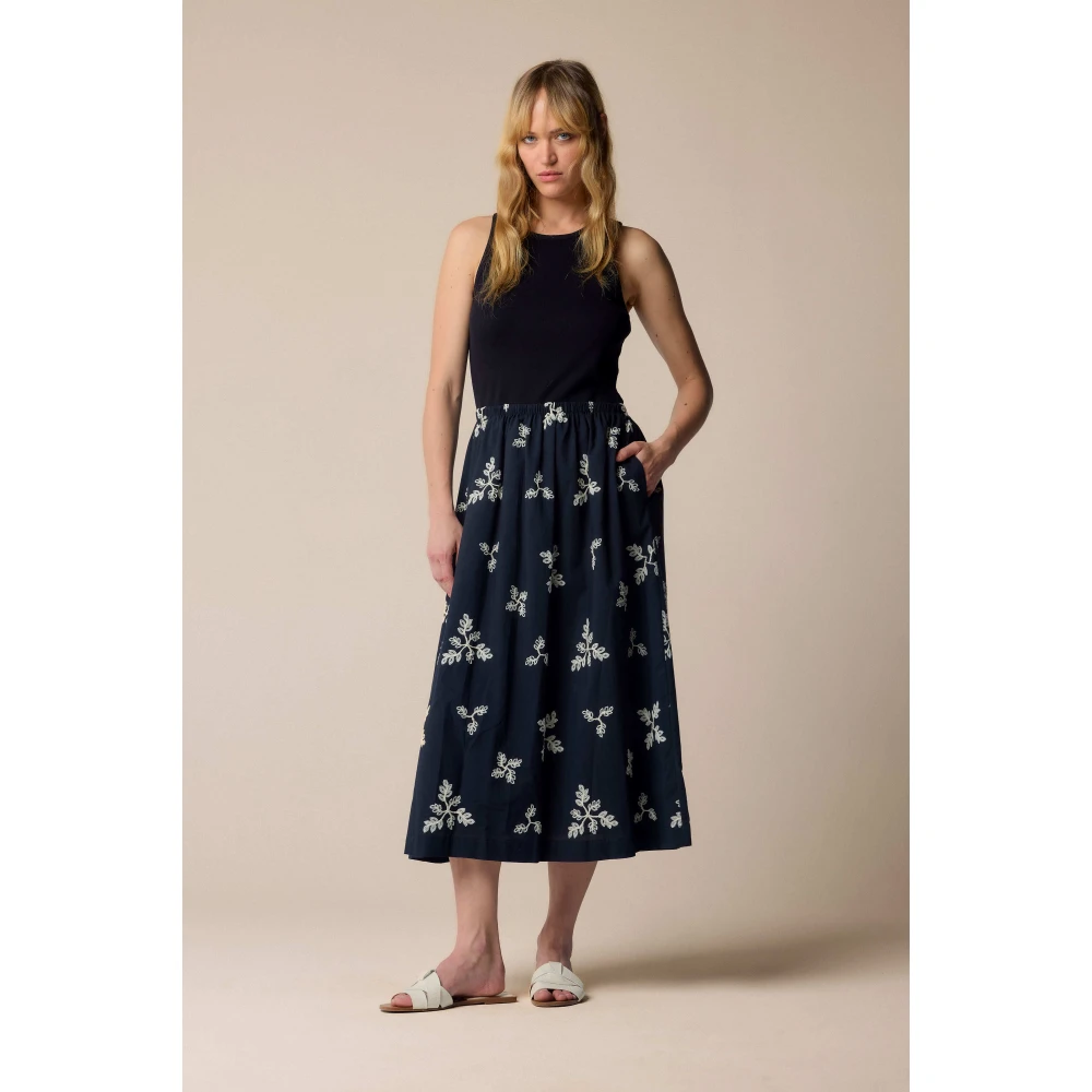 Kocca Elegante Midi Jurken voor Vrouwen Black Dames