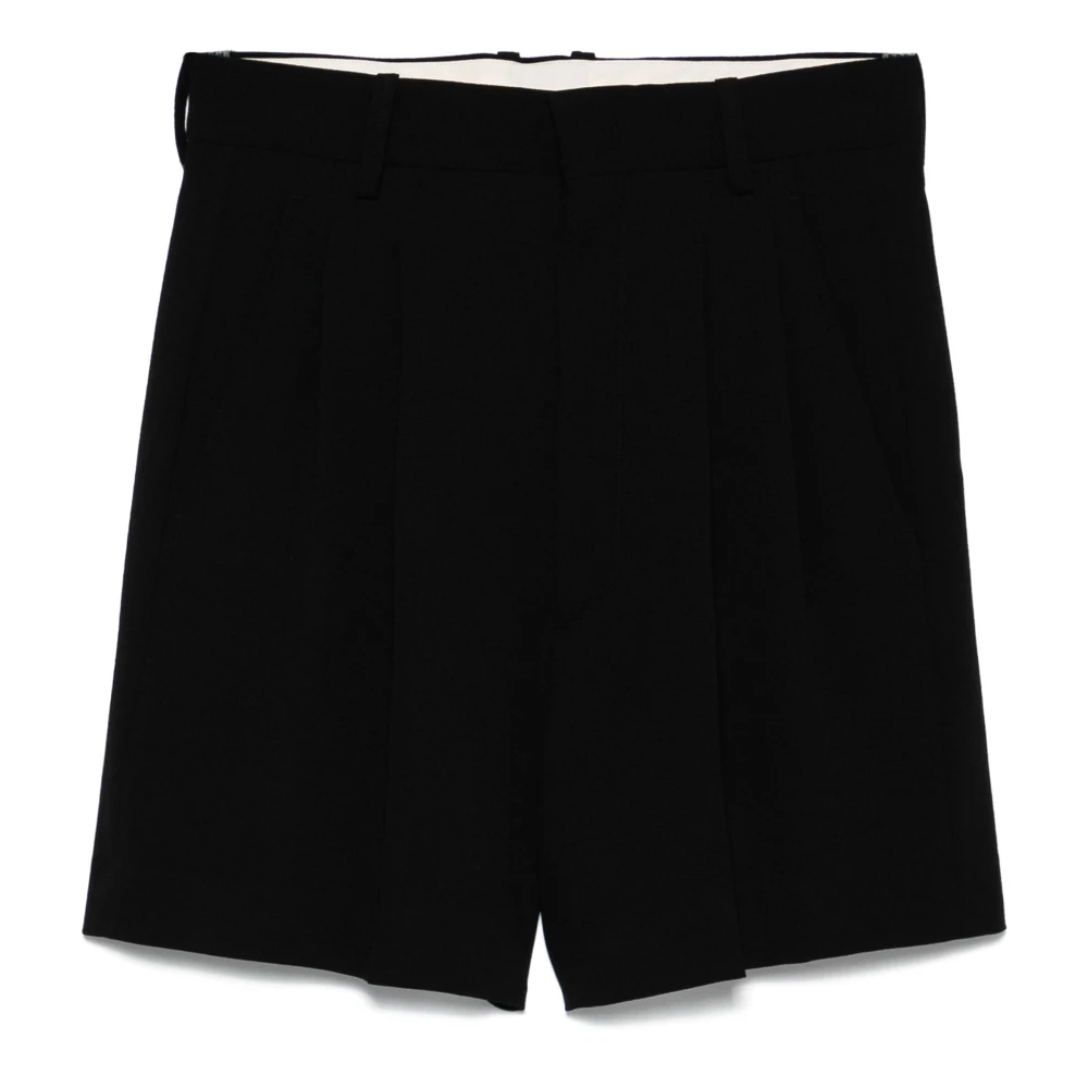 Isabel marant Zwarte Crepe Shorts met Riemlussen Black Dames