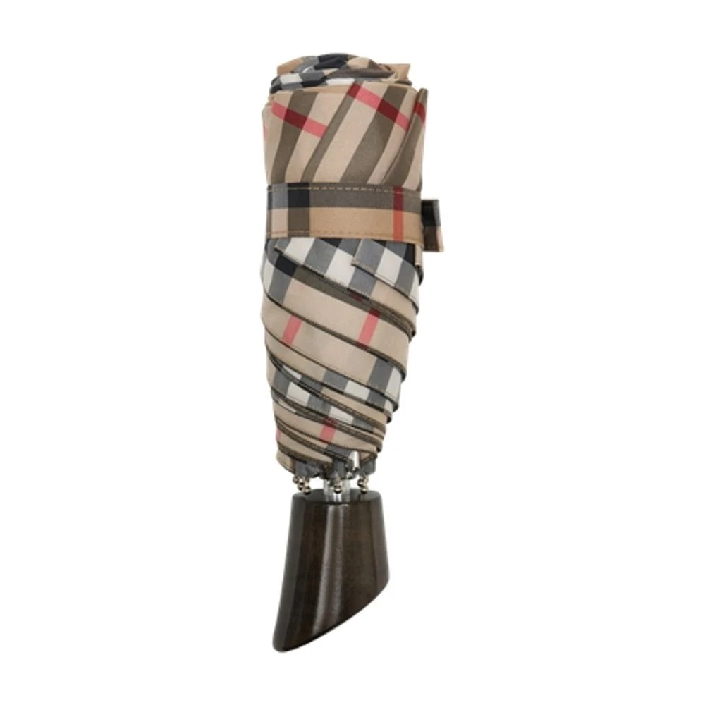 Burberry Brown Umbrellas, Unisex, One Size, Check Folding Umbrella