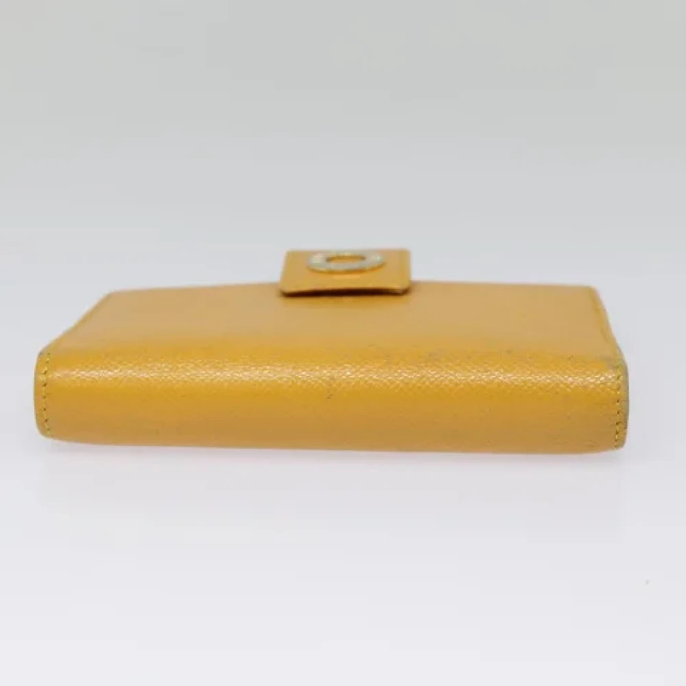 Celine Vintage Pre-owned Leather home-office Yellow Dames