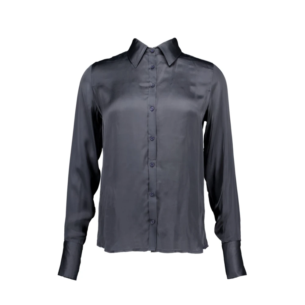 Est'Seven Bamboe Blouses Donkerblauw Stijlvol Blue Dames