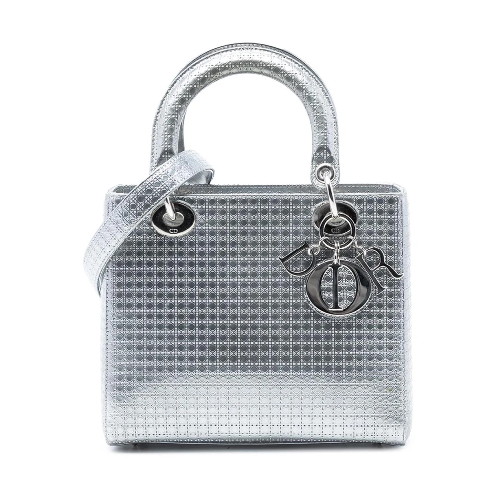 Dior Vintage Women's Gray Pre-Owned Vintage Lady Dior Satchel Bag