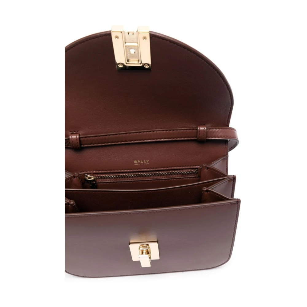 Bally Schoudertas van Glad Leer Brown Dames