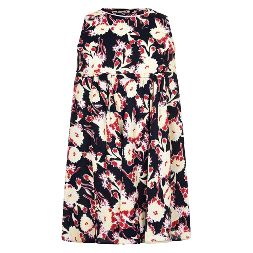 Marni Girls Multicolor Yellow Floral Viscose Dress Size 6 Y