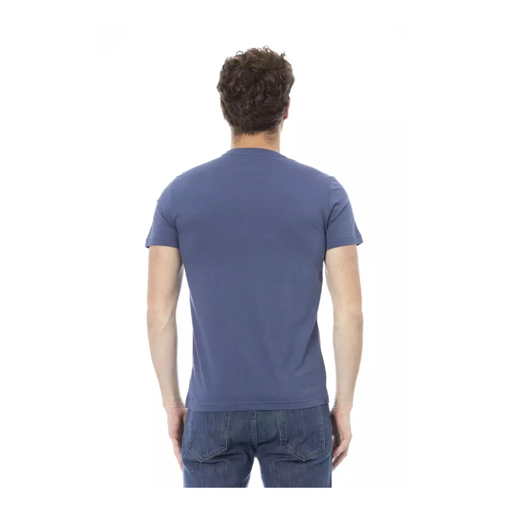 Baldinini Blauw Katoenen T-shirt Blue Heren