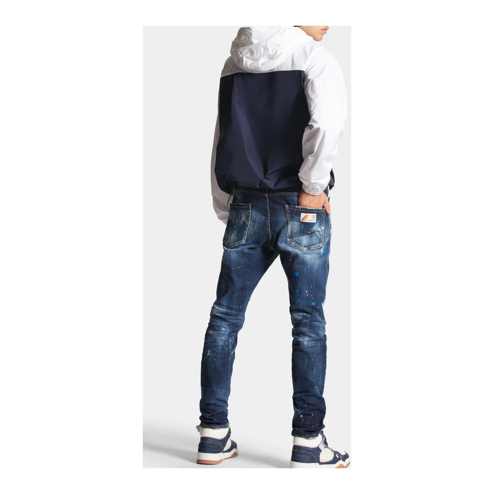 Dsquared2 Distressed Slim-fit Jeans Blue Heren
