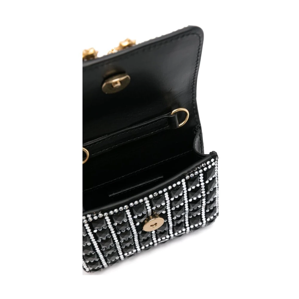 Roberto Cavalli Zwarte Kristallen Schoudertas Black Dames