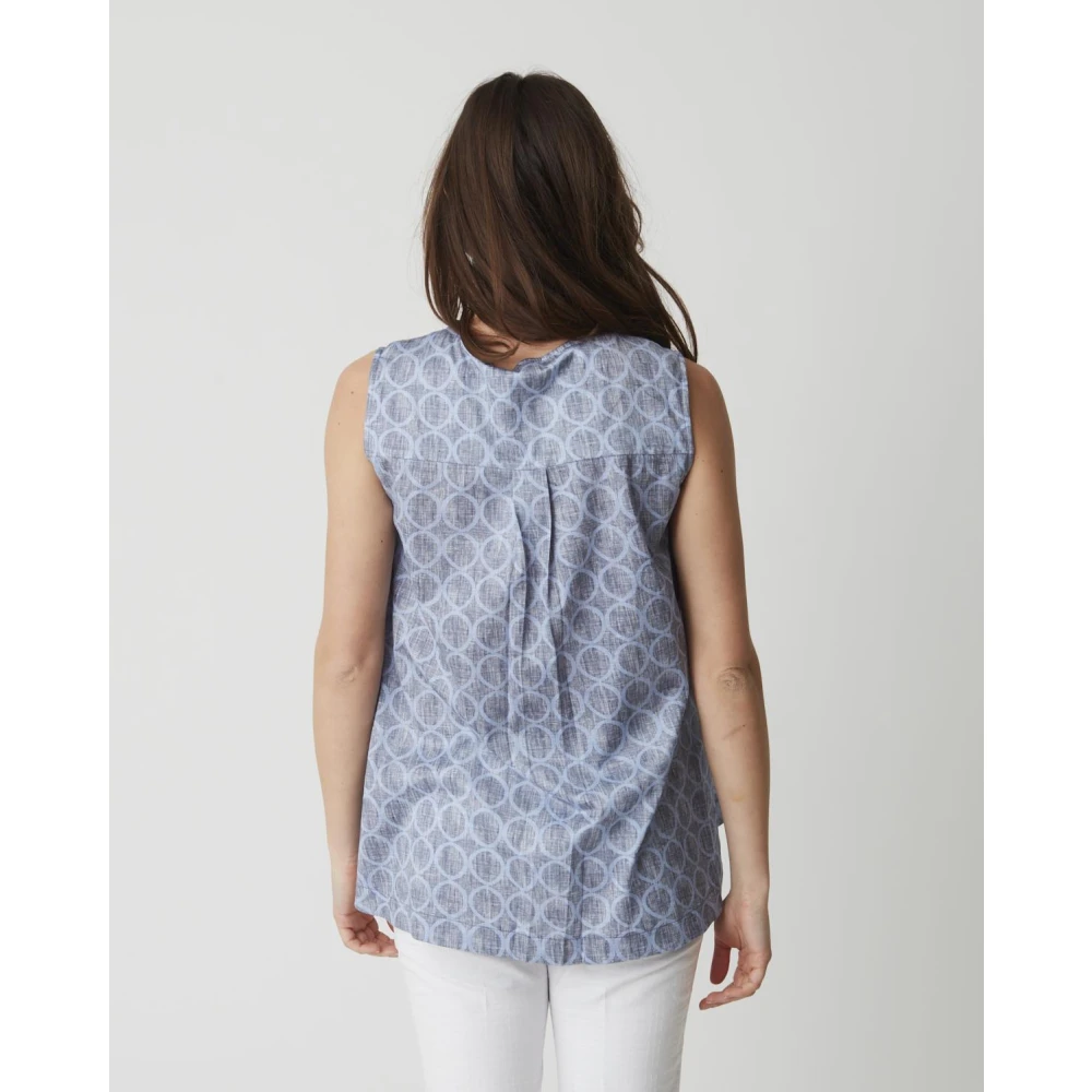 Circolo 1901 Stijlvolle Mouwloze Top Blue Dames