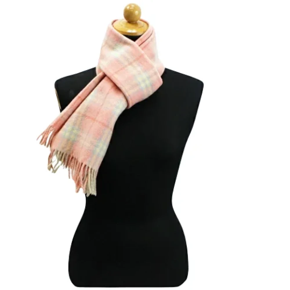 Burberry Vintage Pre-owned Wool scarves Pink Dames