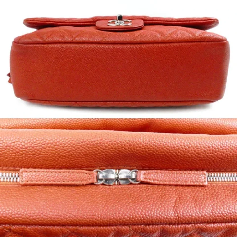 Chanel Vintage Pre-owned Leather chanel-bags Orange Dames