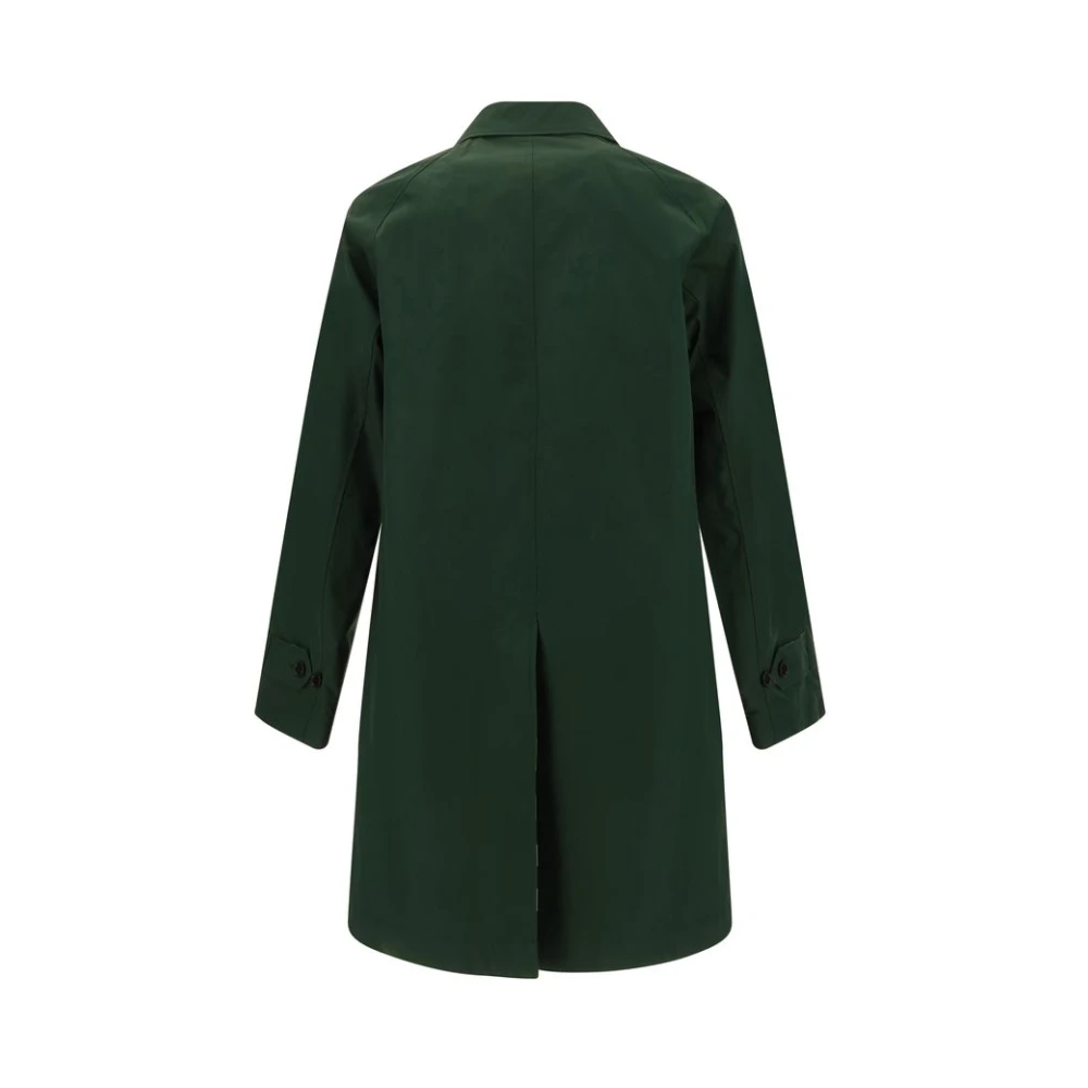 Burberry Dubbelbreasted geruite midi-jas Green Heren
