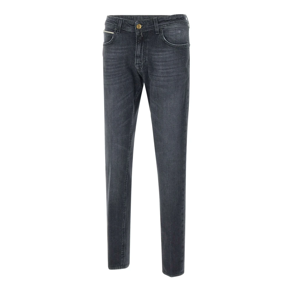 Briglia Zwarte Ribot-L Jeans met Gebruikte Wassing Black Heren