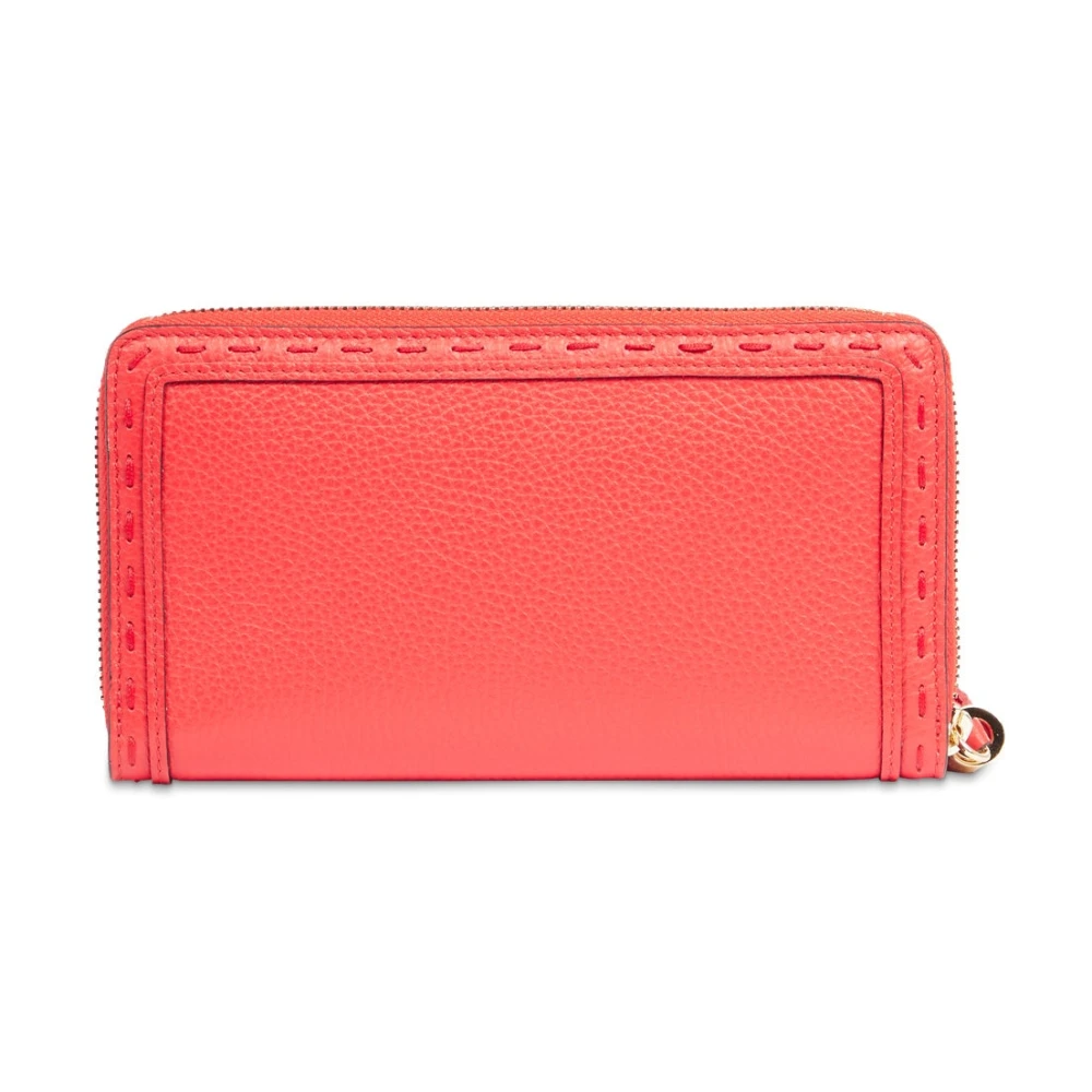 Lancel 1Er Flirt Rode Portemonnee Lange Rits Red Dames