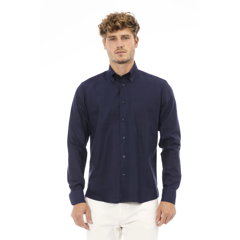Baldinini Overhemd met knopen Blue Heren