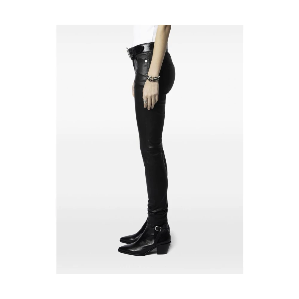 Zadig & Voltaire Zwarte Voorkant Knoop Jeans Black Dames