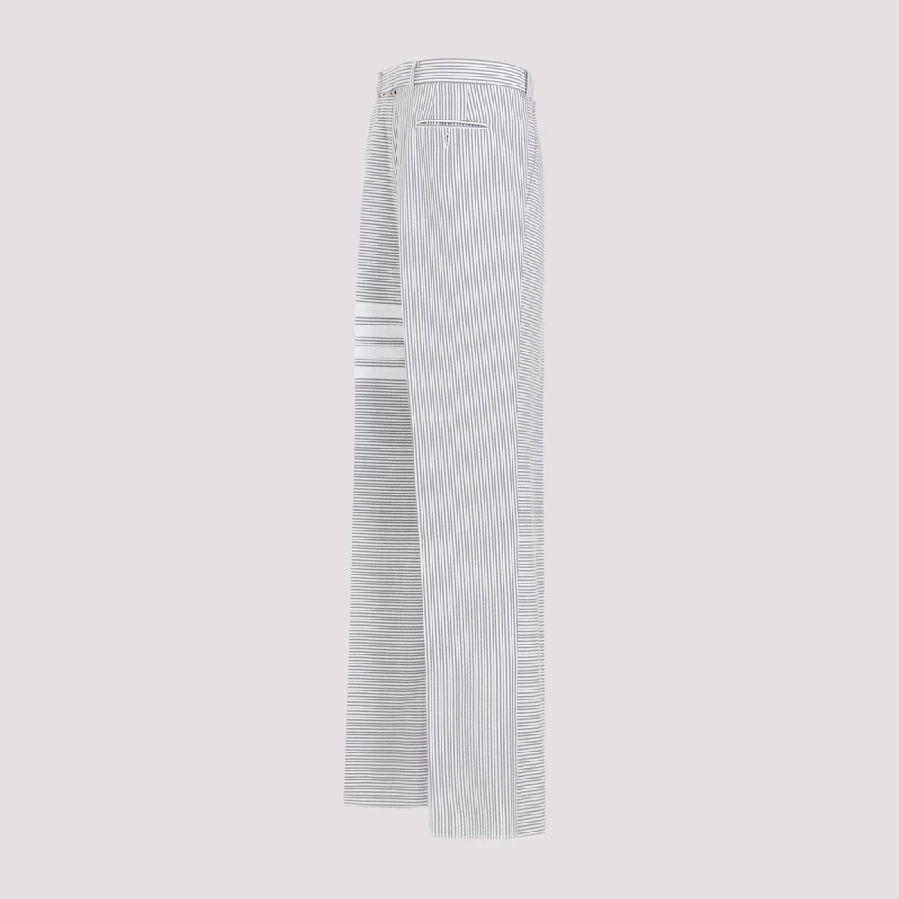 Thom Browne Grijze Gestreepte Riemlus Broek Gray Heren