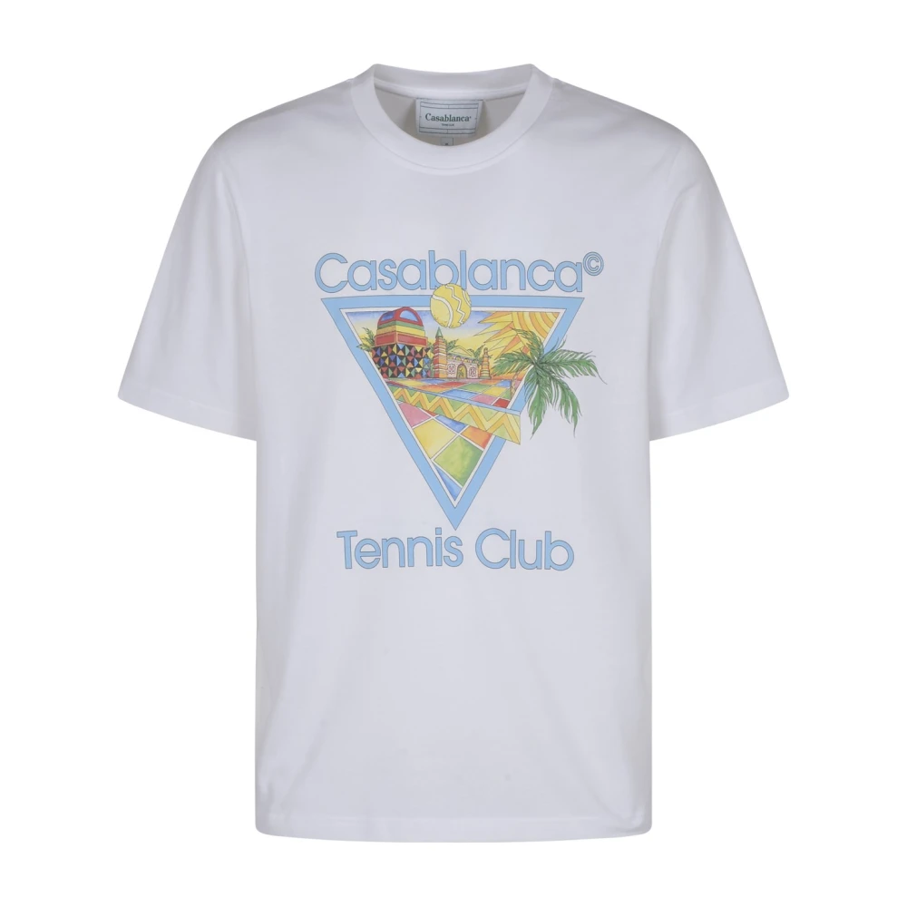 Casablanca Afro Cubism Tennis Club Printed T-shirt White Heren