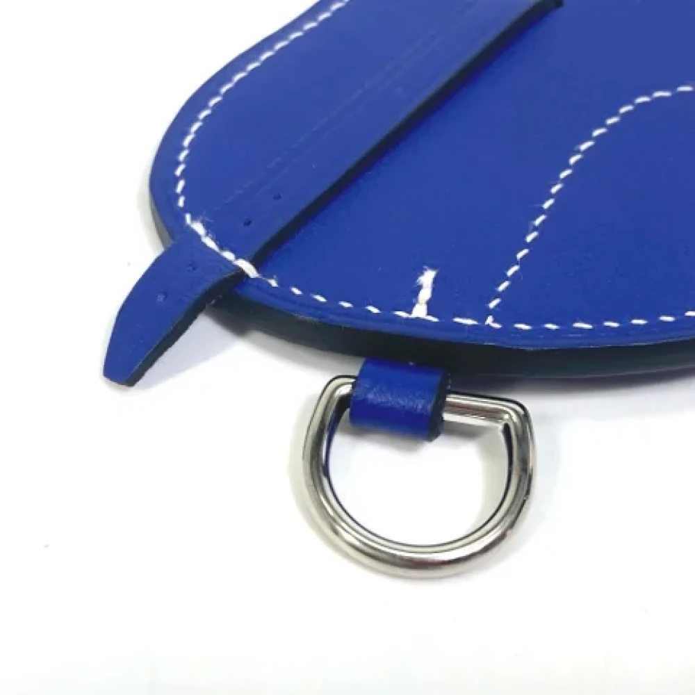 Hermès Vintage Pre-owned Leather key-holders Blue Dames
